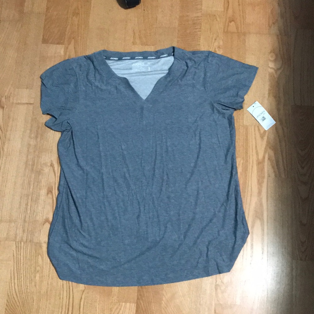 NWT Jockey Heather Gray Microfiber T-Shirt